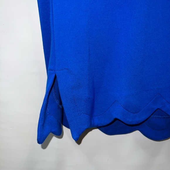 Isaac Mozart Blouse Women’s Medium Blue Long Sleeve Polyester Blend V-Neck - Picture 7 of 15